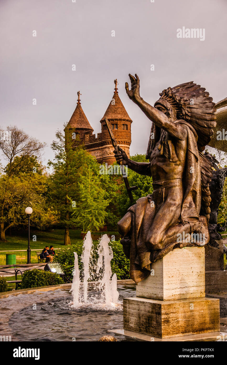 Fontana di Corning Connecticut State Capitol   Hartford, Connecticut, Stati Uniti d'America Foto Stock