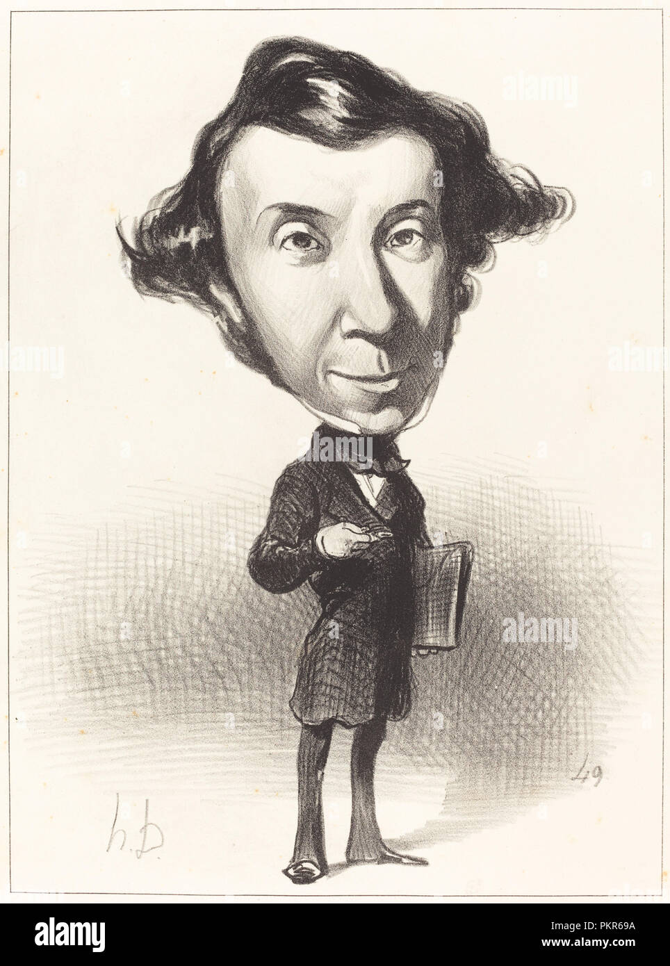 Alex. Ch. Henri de Tocqueville. Data: 1849. Medium: litografia. Museo: National Gallery of Art di Washington DC. Autore: Honoré Daumier. Foto Stock