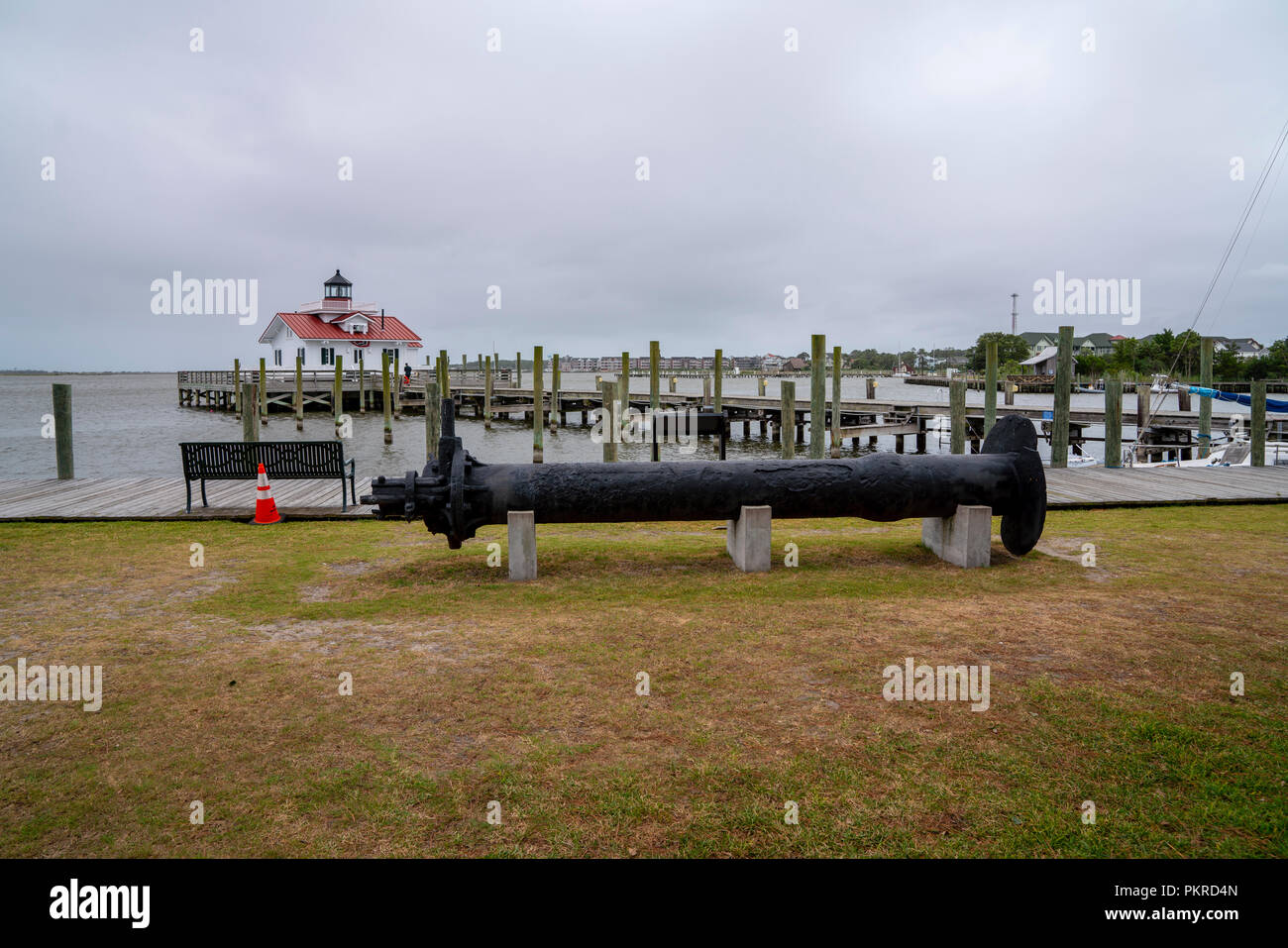 Le paludi di Roanoke faro è spesso uno dei più trascurati del Outer Banks fari, semplicemente a causa della sua piccola statura, visibi limitata Foto Stock