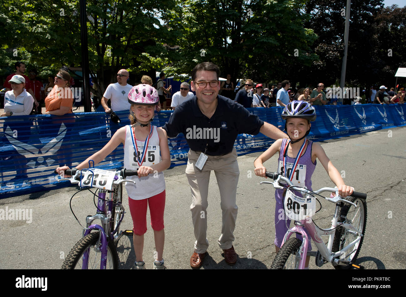 La kids race presso la Air Force cycling classic Clarendon Cup il 12 maggio 2010, in Arlington, Virginia. Foto Stock