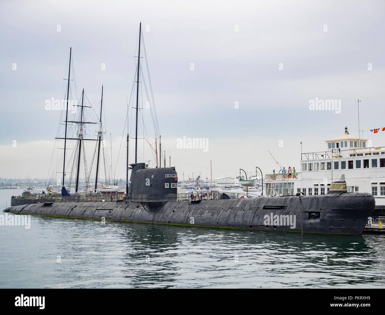 San Diego, ago 2: vista esterna del famoso B-39 sottomarine su agosto 2, 2014 a San Diego, California Foto Stock