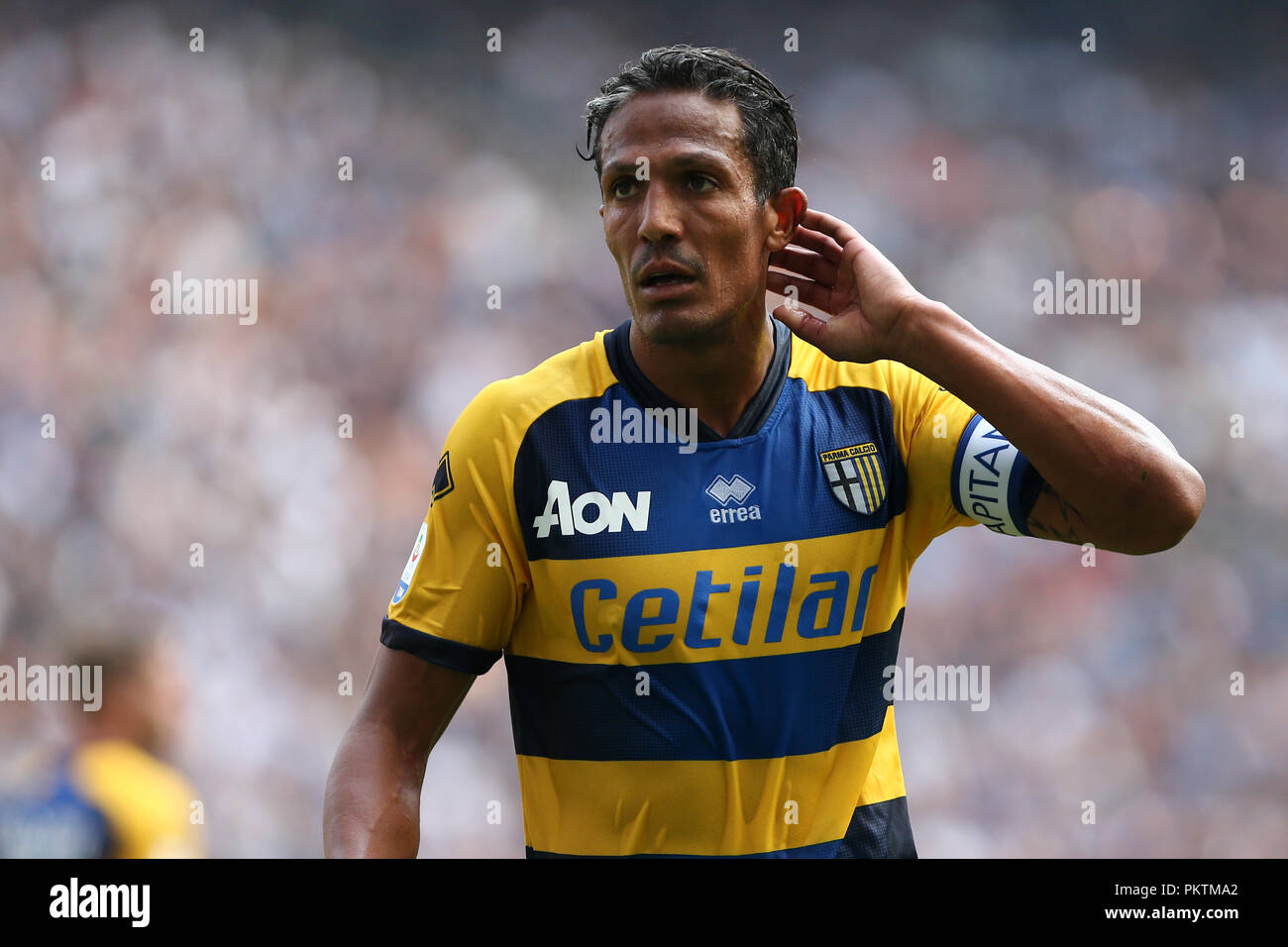 Milano, Italia. 15 Settembre, 2018. Bruno Alves del Parma Calcio durante il campionato di Serie A match tra FC Internazionale e Parma Calcio. Credito: Marco Canoniero/Alamy Live News Foto Stock