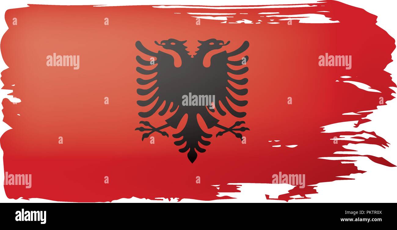 Arricciato Albania Bandiera Albanese Giorno Calcio Uomo Cotone Leggero T-Shirt