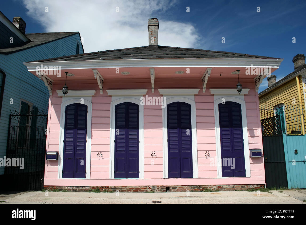 Tipiche Case in historica center di New Orleans Foto Stock