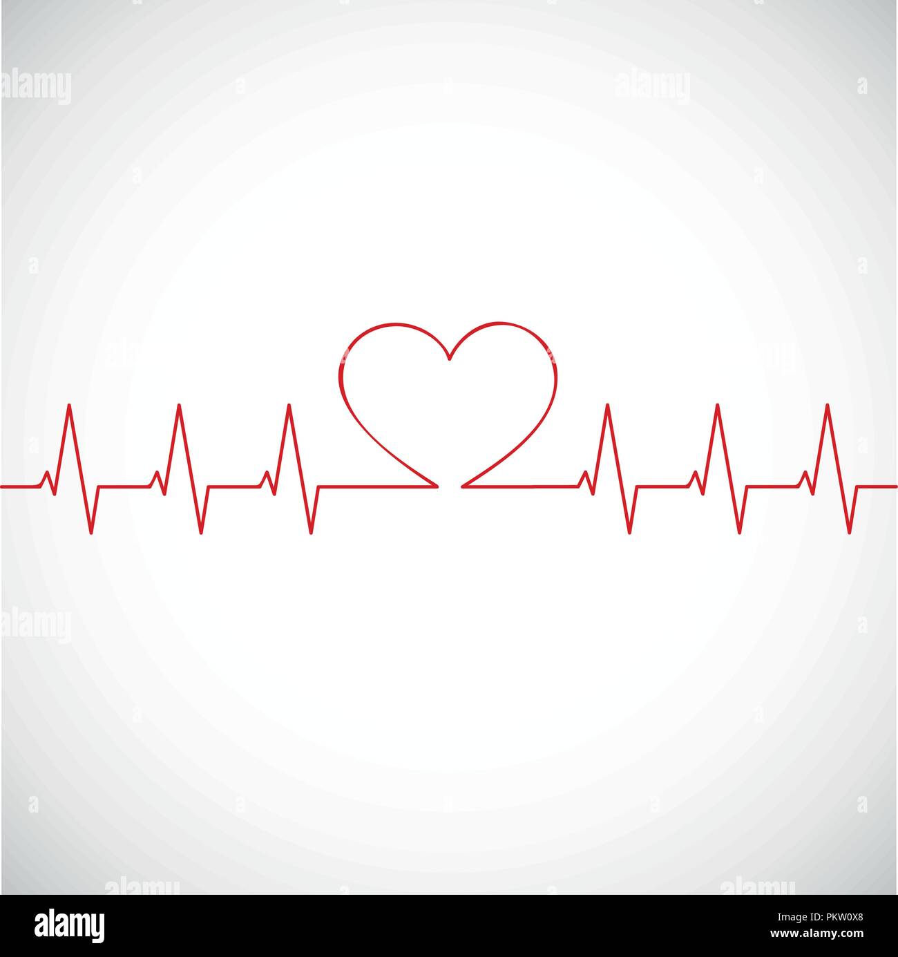 Medicina heartbeat linee piane cardiogram illustrazione vettoriale EPS10 Illustrazione Vettoriale