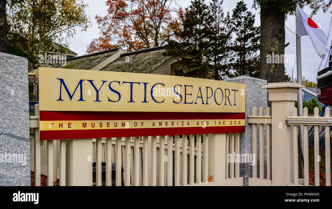 Mystic Seaport - Mystic Seaport in Mystic, Connecticut, è il più grande museo marittimo negli Stati Uniti Foto Stock