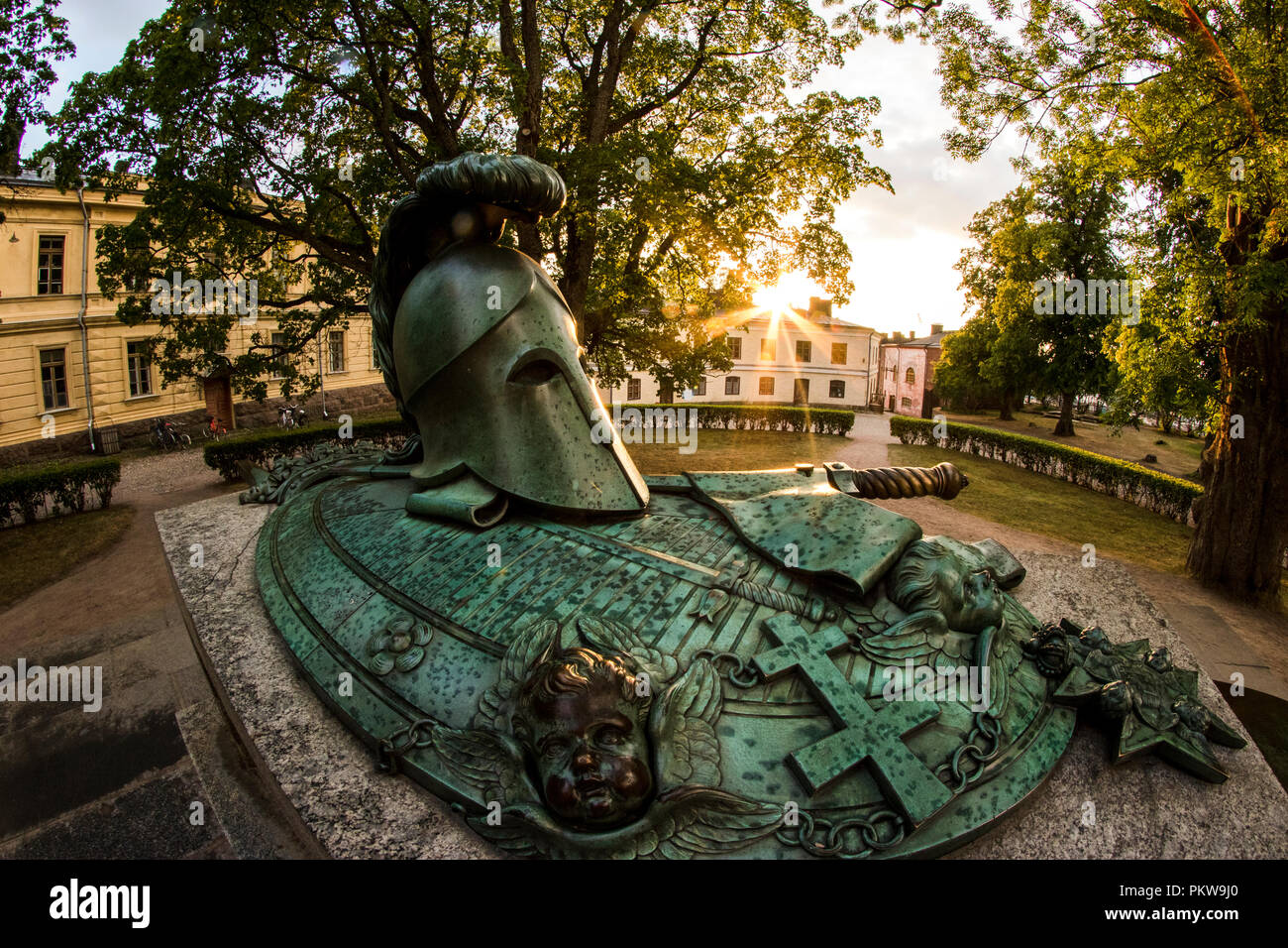 Ehrensvärd la sua tomba in Suomenlinna Foto Stock