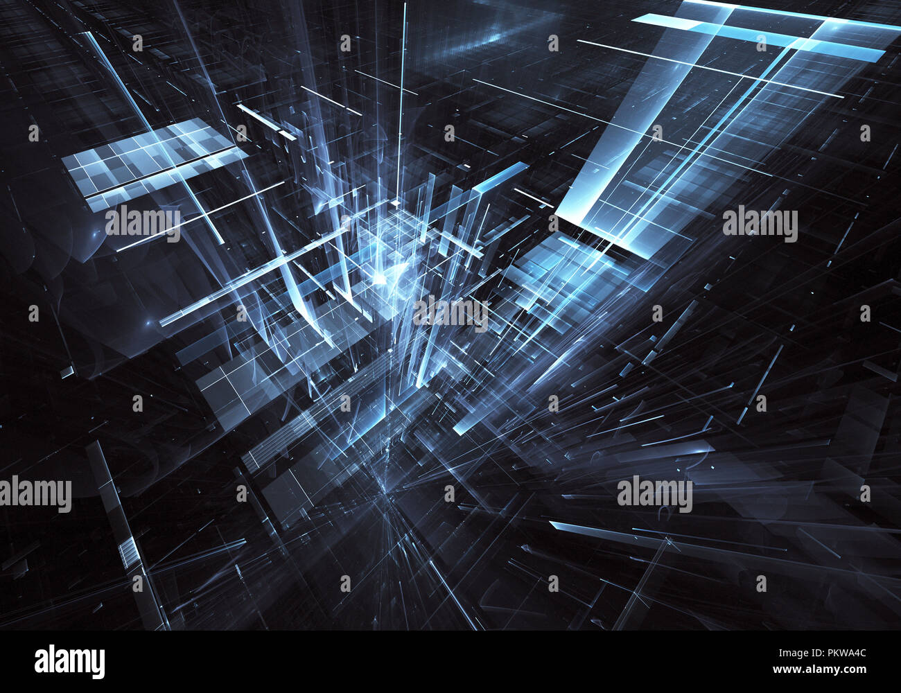 Generata da computer tehnology astratta immagine. Tridimensionale 3D frattale, texture Foto Stock