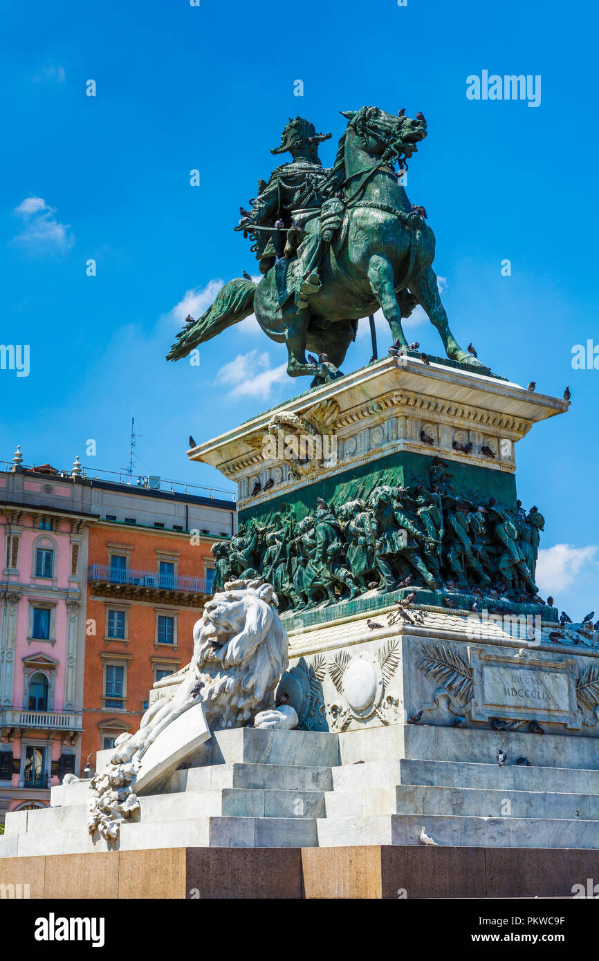 Vittorio Emanuele II statua. Foto Stock