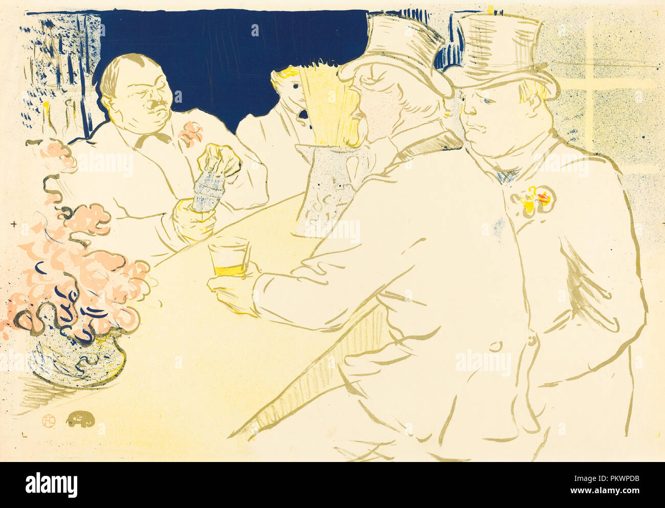 Irlandese e American Bar, rue Royale. Data: 1896. Medio: 5-Litografia a colori [poster]. Museo: National Gallery of Art di Washington DC. Autore: Henri de Toulouse-Lautrec. TOULOUSE-LAUTREC, HENRI DE. Foto Stock