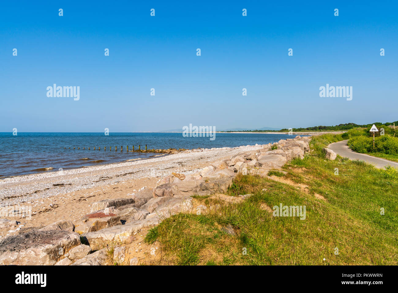 Costa gallese a Llanddulas, Conwy, Wales, Regno Unito Foto Stock