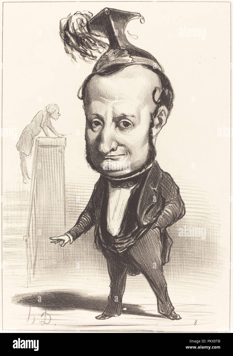 L.F. Raymond Wolowski. Data: 1849. Medium: litografia. Museo: National Gallery of Art di Washington DC. Autore: Honoré Daumier. Foto Stock