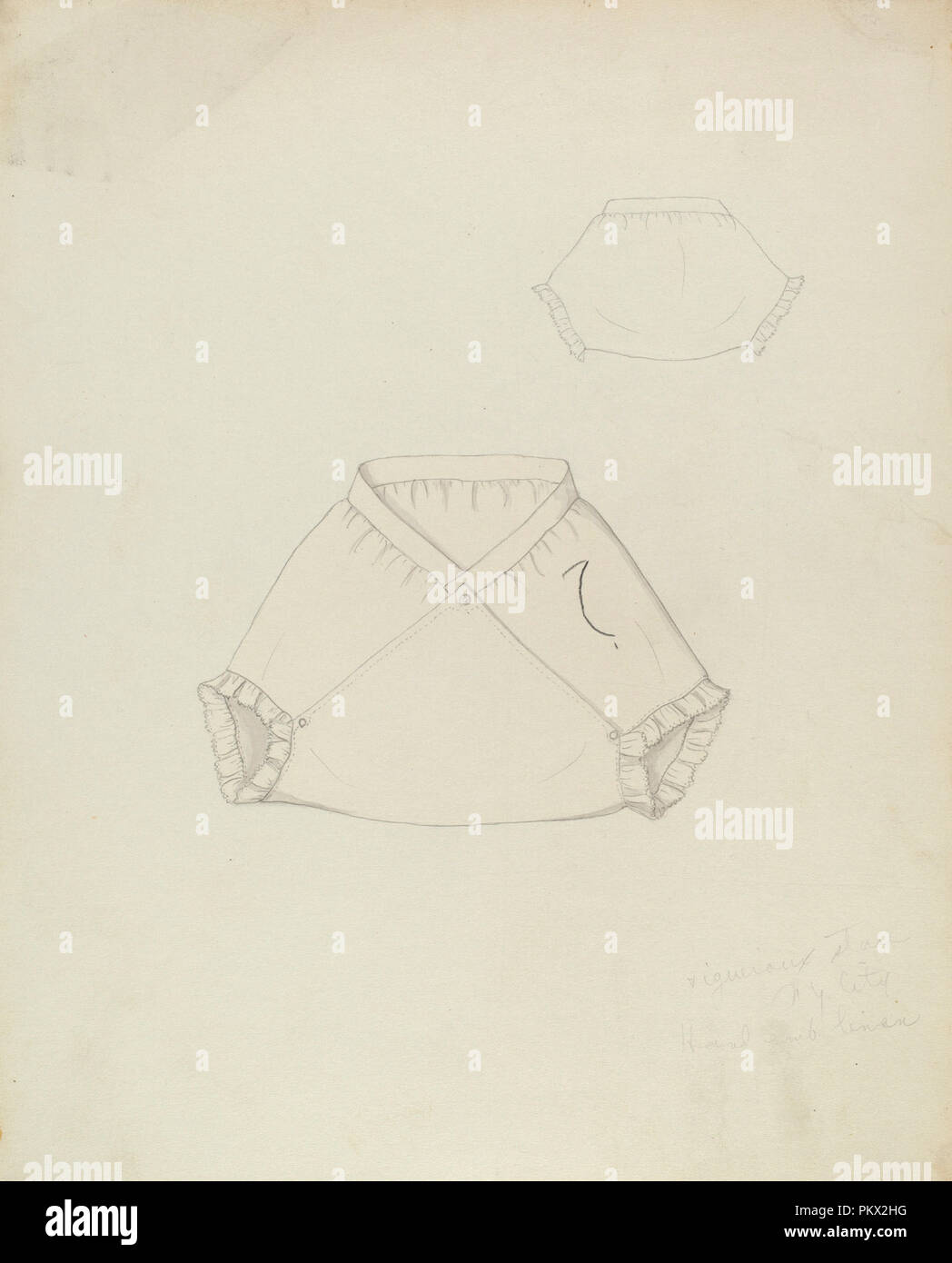 Coperture di pannolino. Data: c. 1936. Dimensioni: complessivo: 29,1 x 23 cm (11 7/16 x 9 1/16 in.). Medium: grafite e acquerello su cartone. Museo: National Gallery of Art di Washington DC. Autore: Gladys Cook. Foto Stock