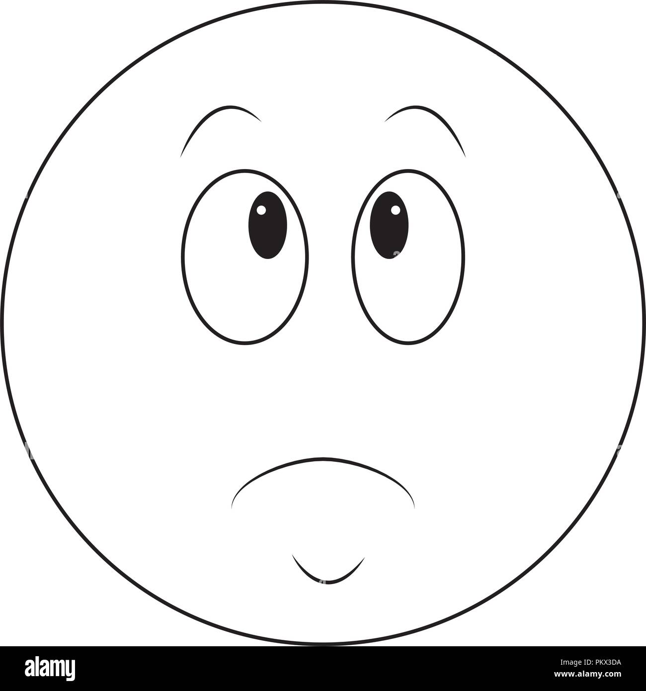 Smiley Face Sad Expression In Immagini e Fotos Stock - Alamy