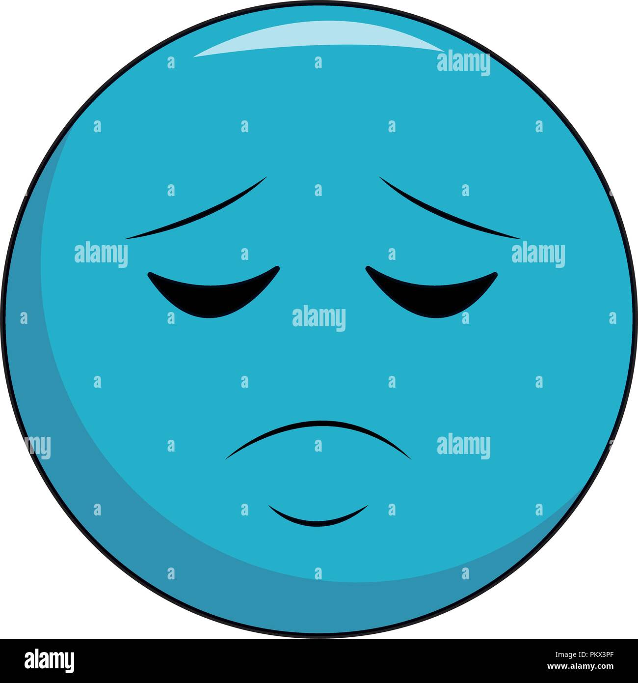 Triste emoticon chat Illustrazione Vettoriale