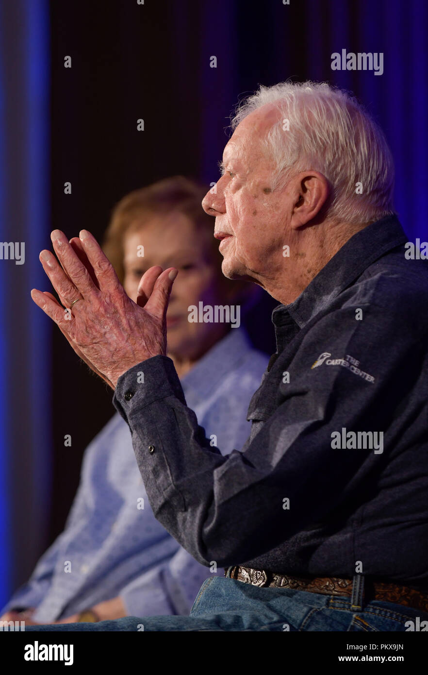 Jimmy and Rosalynn Carter al 2018 Centro Carter del Centro Carter Weekend a Washington's Skamania Lodge in Columbia Gorge Foto Stock