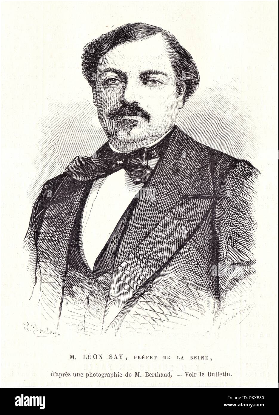 M. Léon Say, préfet de la Seine Foto Stock