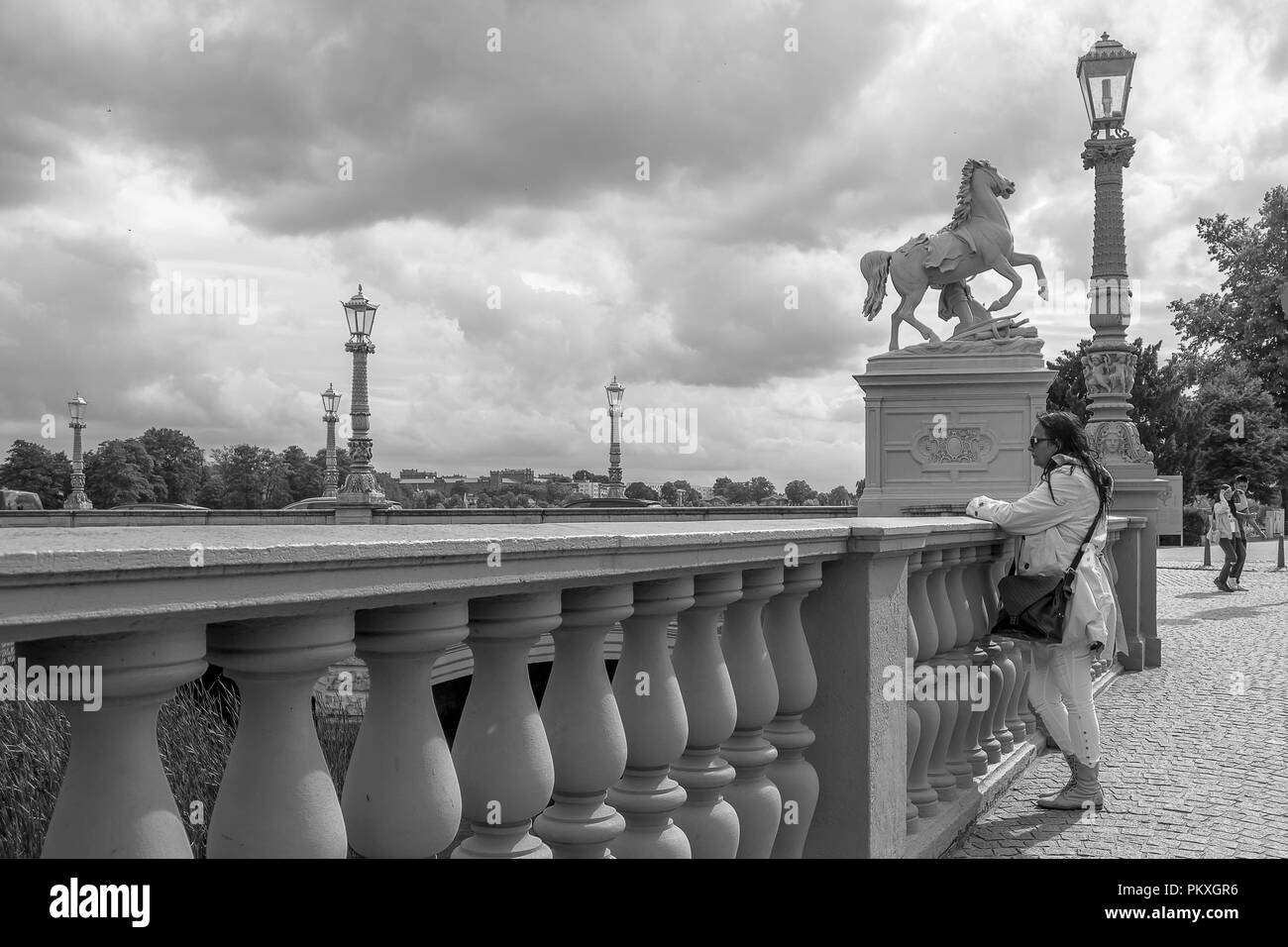 Schwerin è la capitale e la seconda città più grande del nord-est dello stato tedesco di Mecklenburg-Vorpommern. Foto Stock