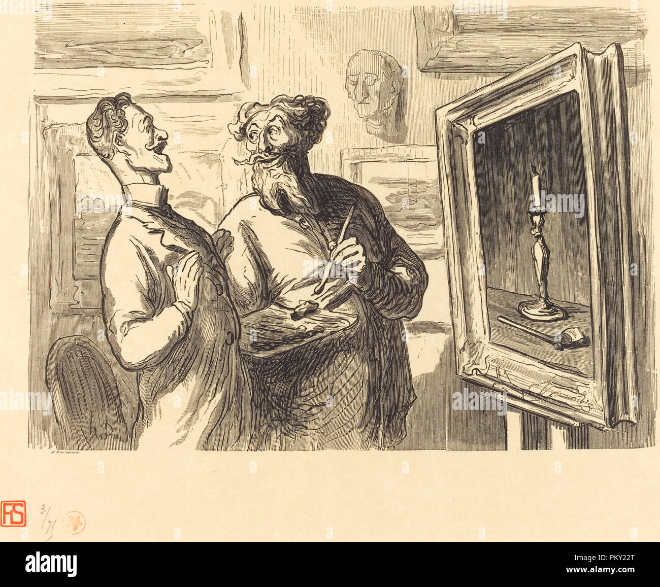 Nazioni Unite Realiste trouve toujours onu realiste plus qui l'ammirare. Data: 1869. Medium: incisione su legno. Museo: National Gallery of Art di Washington DC. Autore: Etienne dopo Honoré Daumier. Foto Stock Nazioni Unite Realiste trouve toujours onu realiste plus qui l'ammirare. Data: 1869. Medium: incisione su legno. Museo: National Gallery of Art di Washington DC. Autore: Etienne dopo Honoré Daumier. Foto Stock