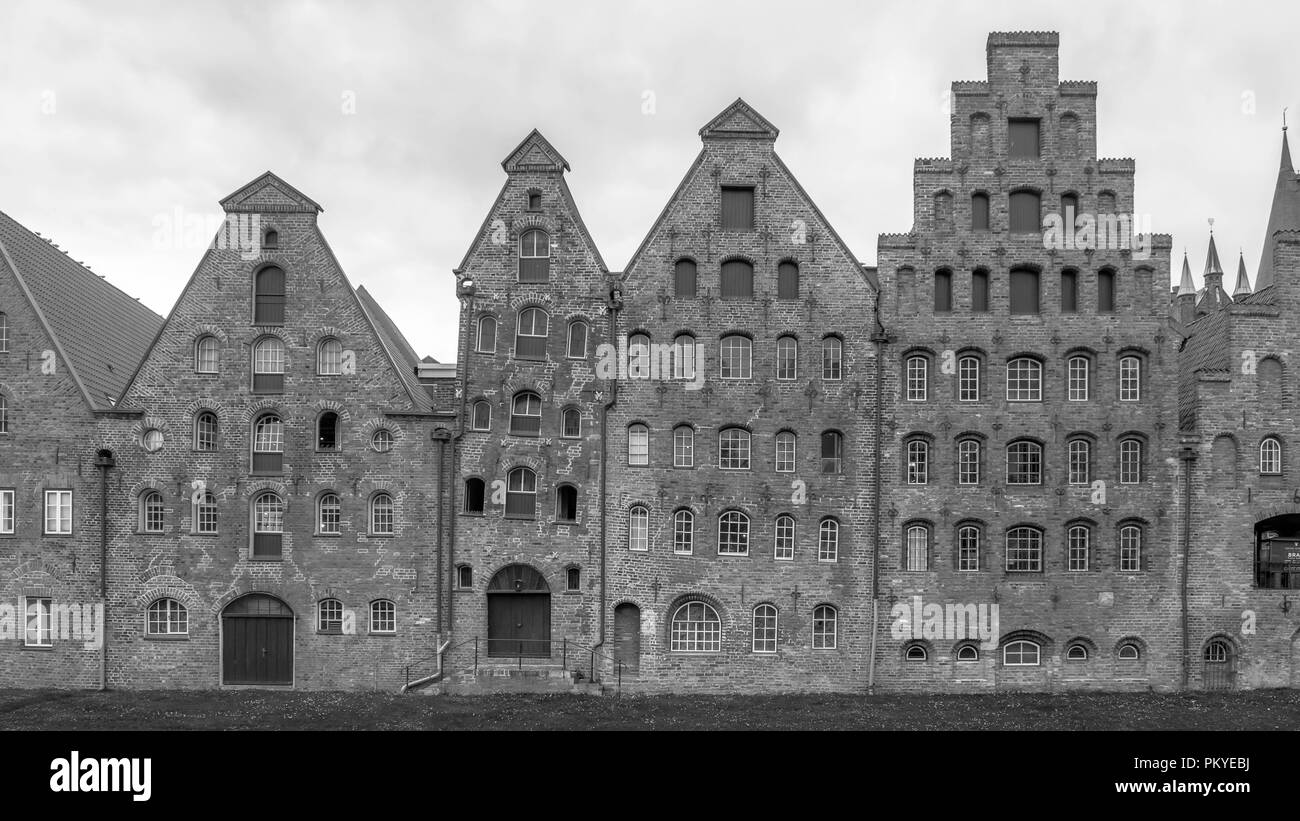 In precedenza come libera città anseatica, uno stato indipendente, Lubecca è ora, in termini di dimensione, la città più grande della regione di Schleswig Holstein. Foto Stock