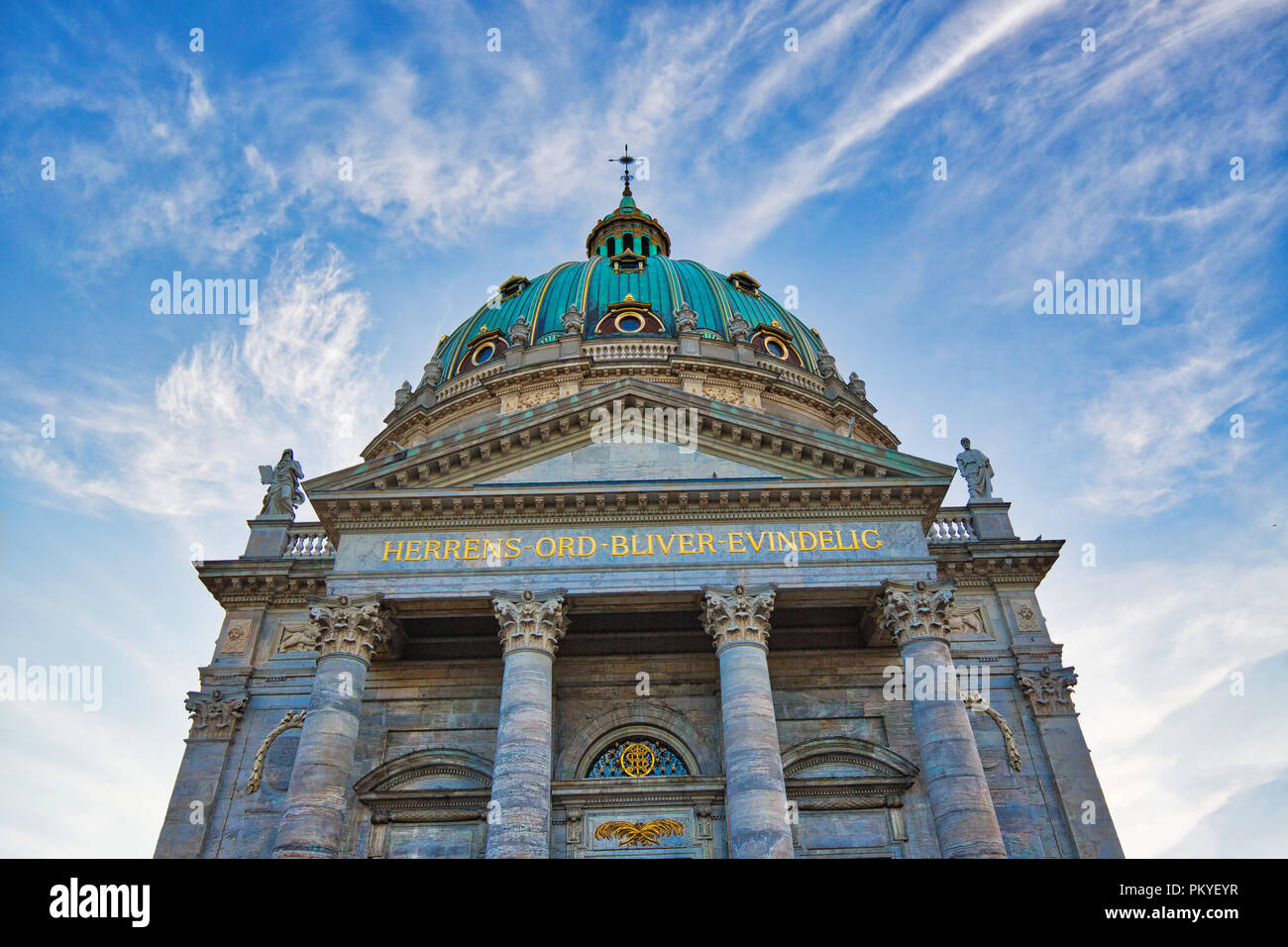 Frederiks chiesa nel centro storico di Copenaghen, Danimarca Foto Stock