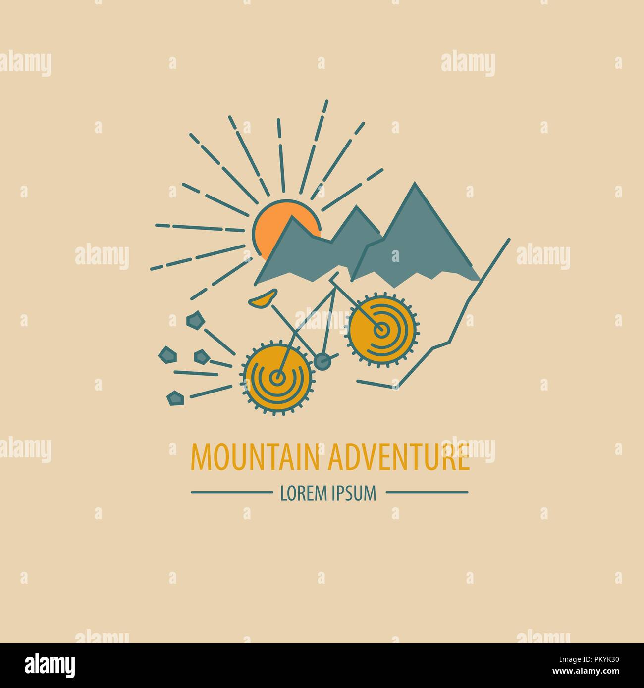 Noleggio di una linea sottile logo design modello. Illustrazione Vettoriale Illustrazione Vettoriale