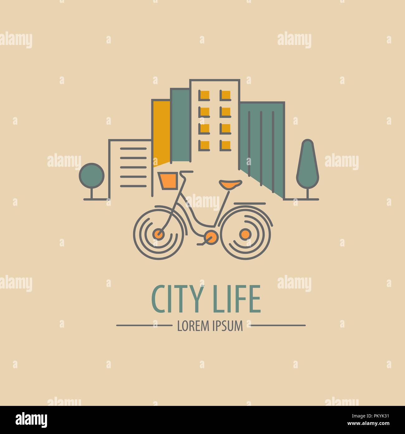 Noleggio di una linea sottile logo design modello. Illustrazione Vettoriale Illustrazione Vettoriale