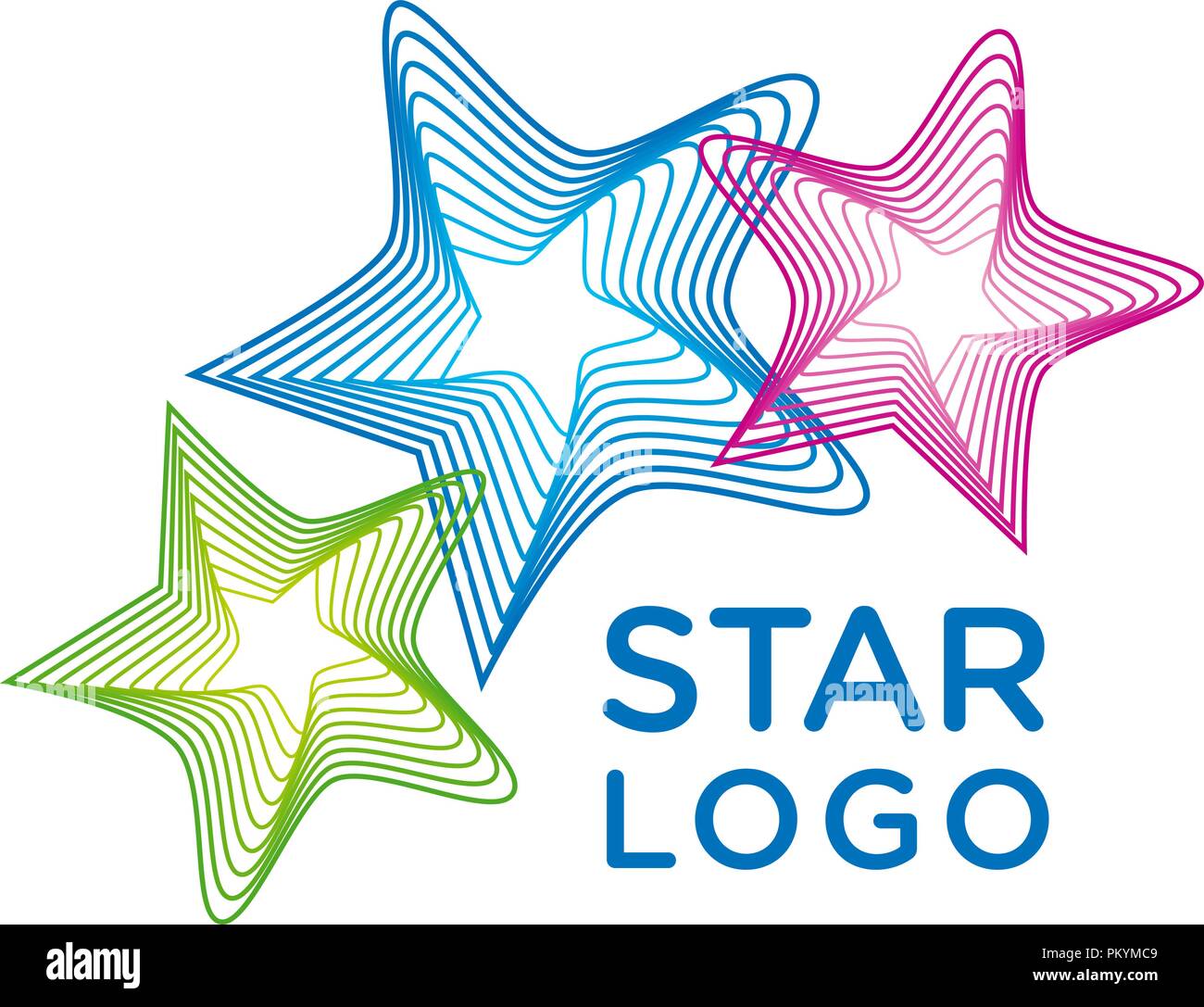 Vettore logo star. Illustrazione Vettoriale