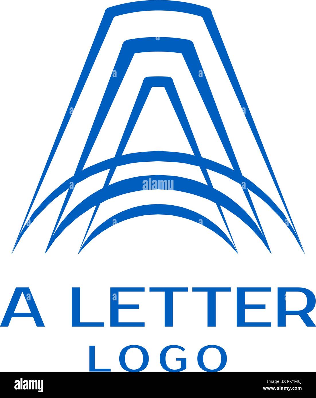 Lettera di un logo design template vettoriale Illustrazione Vettoriale