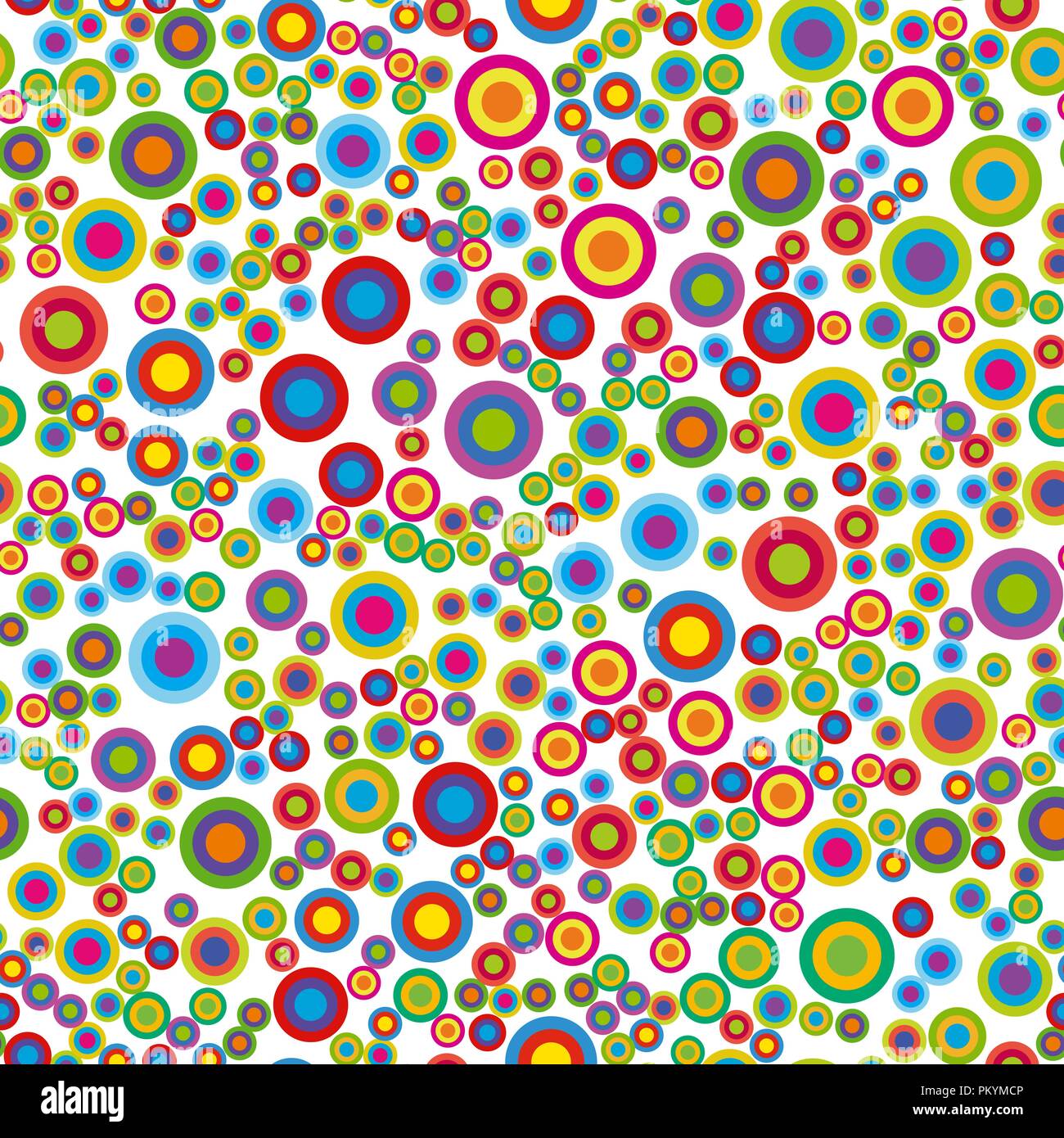 Colorati cerchi psichedelici. Illustrazione Vettoriale