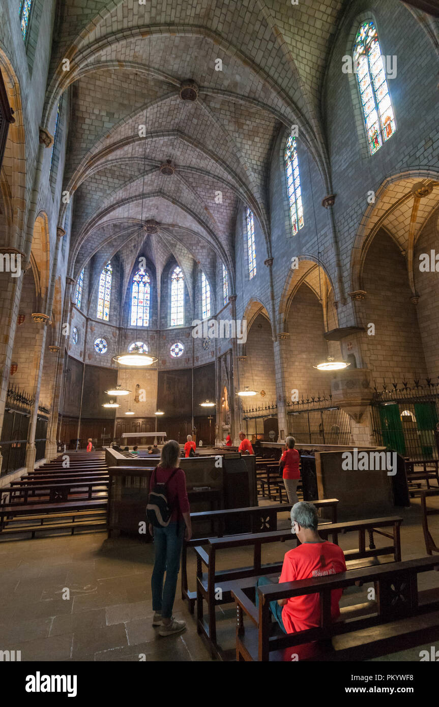 All'interno del Monastero di Pedralbes, il monastero di santa maria, Barcellona, in Catalogna, Spagna Foto Stock