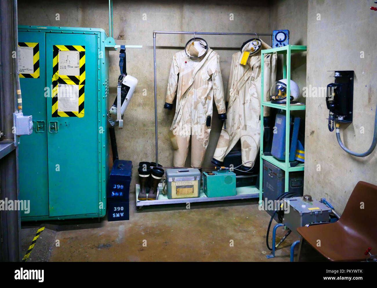 Missile e Command Center in Titan Missile Museum di Tucson, Arizona. Foto Stock