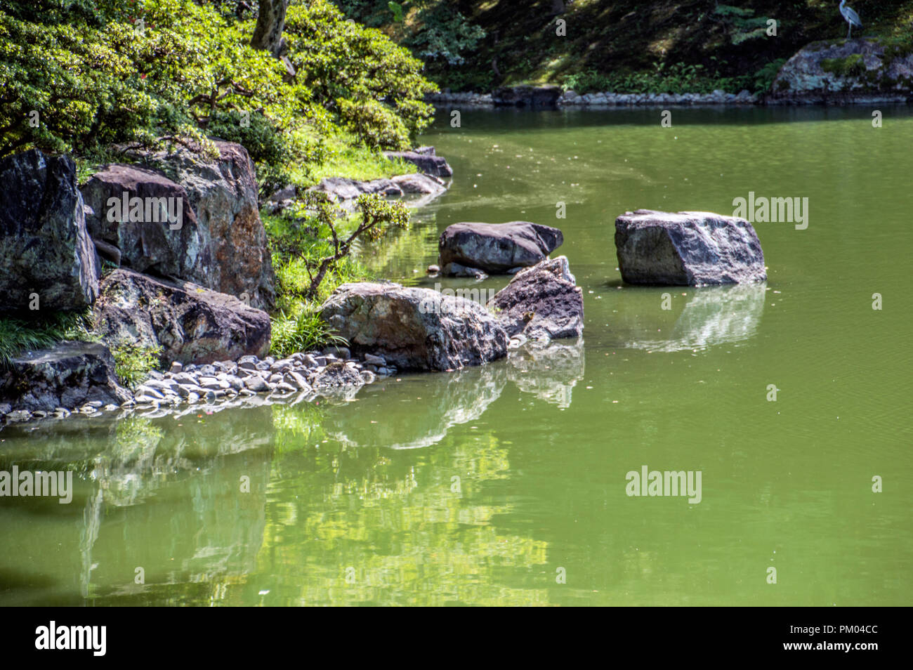 Dettaglio del Kyoto Oomiya Imperial Palace Garden a Kyoto in Giappone 2015 Foto Stock