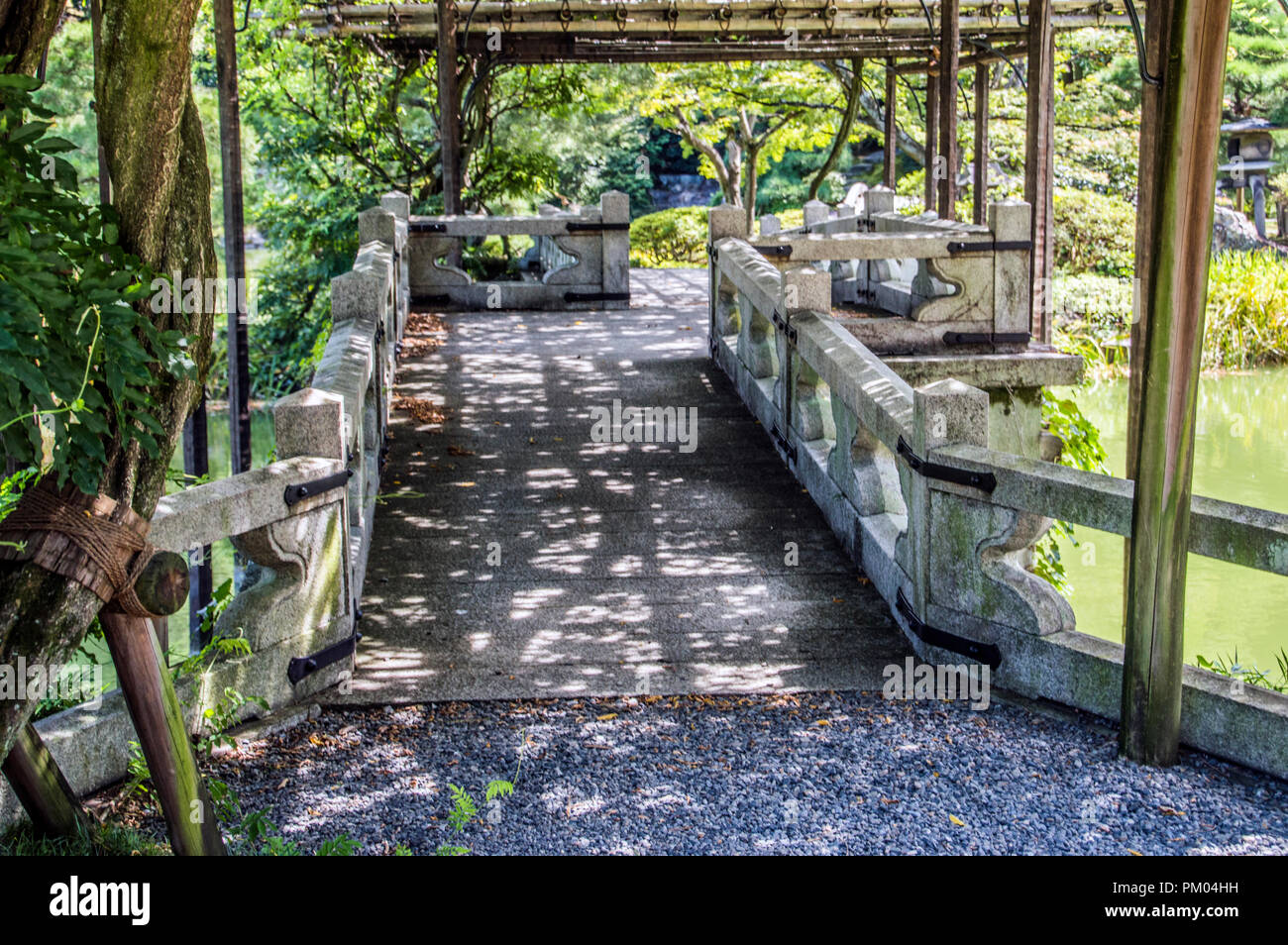 Dettaglio del Kyoto Oomiya Imperial Palace Garden a Kyoto in Giappone 2015 Foto Stock