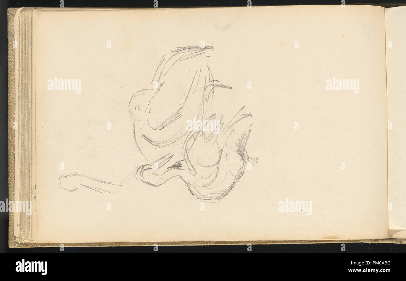 Pellicani. Data: 1877/1880. Dimensioni: complessivo: 23,7 x 15,2 cm (9 5/16 x 6 in.). Medium: grafite su carta intessuta. Museo: National Gallery of Art di Washington DC. Autore: Paul Cezanne. Foto Stock