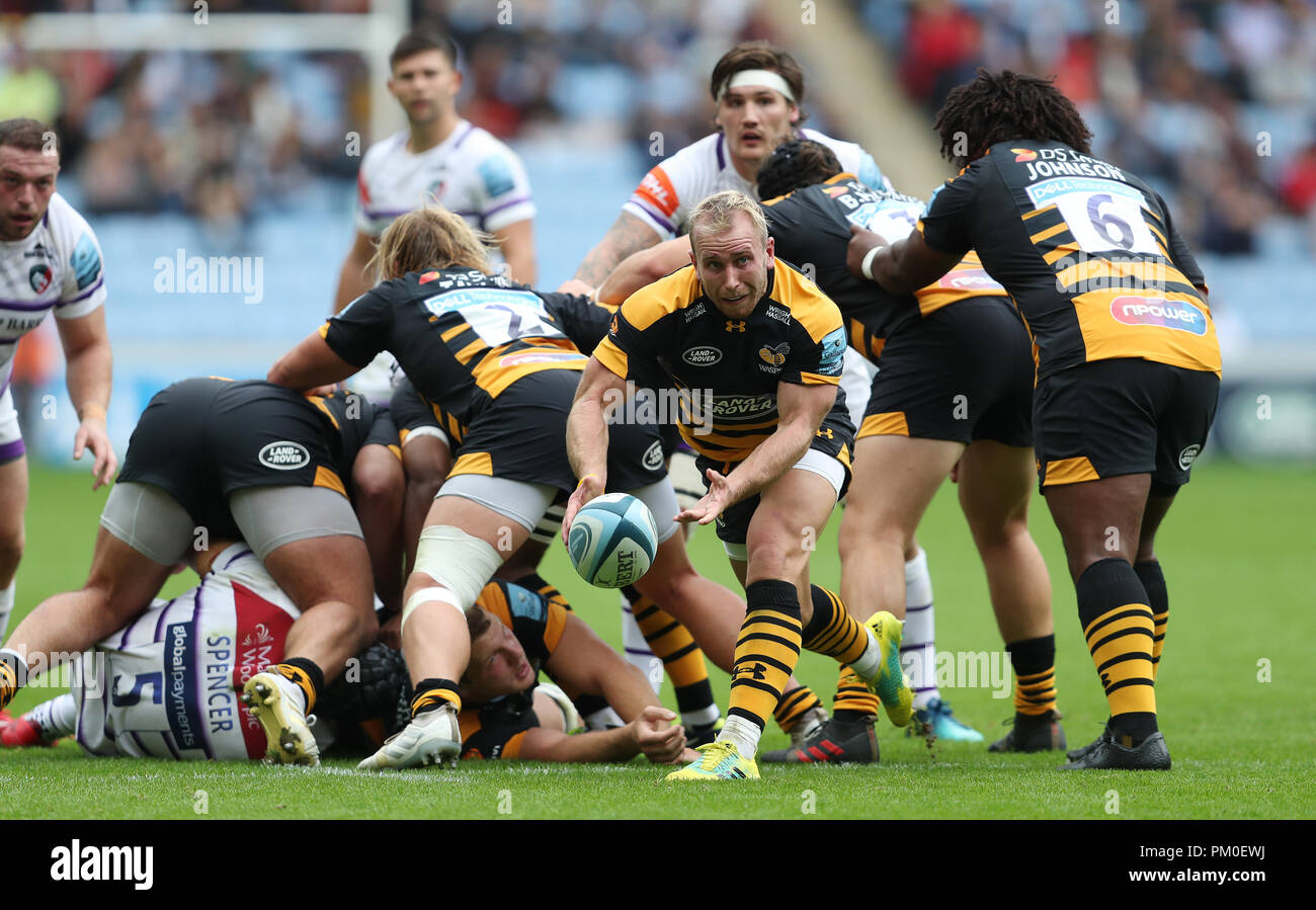 Vespe' Dan Robson durante la Premiership Gallagher corrispondono al Ricoh Arena, Coventry Foto Stock