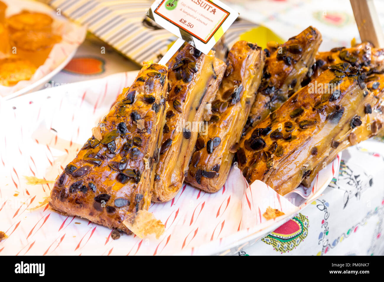 Jésuite - Portoghese tradizionale pasta sfoglia (Angelo Canal Festival 2018, Londra, Regno Unito) Foto Stock