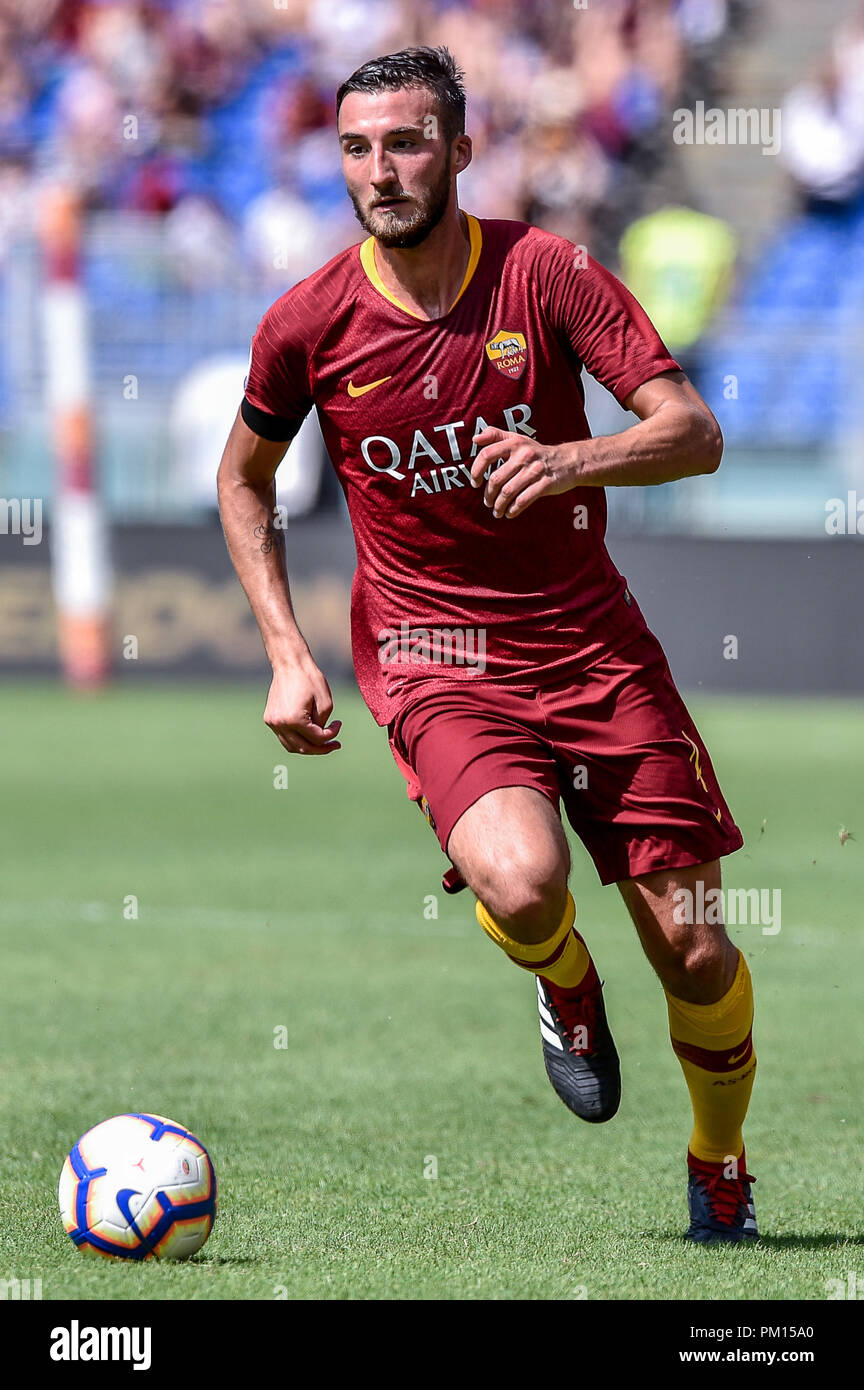 Roma, Italia. Xvi Sep, 2018. Bryan Cristante di Roma durante la Serie A match tra Roma e Chievo Verona allo Stadio Olimpico di Roma, Italia il 16 settembre 2018. Foto di Giuseppe mafia. Xvi Sep, 2018. Credit: AFP7/ZUMA filo/Alamy Live News Foto Stock