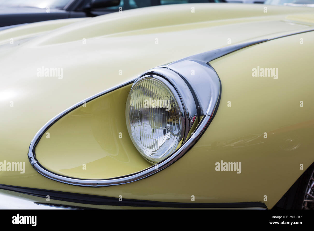 Jaguar E-type a partire dagli anni sessanta o nei primi anni settanta il dettaglio del gruppo luci Foto Stock