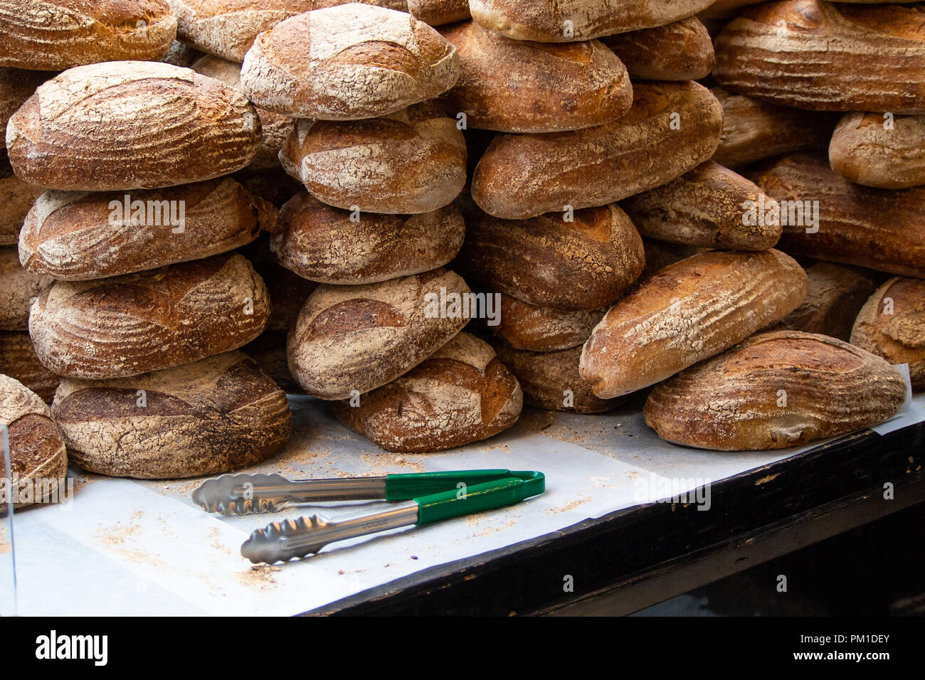 Prodotti freschi a Londra il famoso Mercato di Borough, Londra UK. Foto Stock