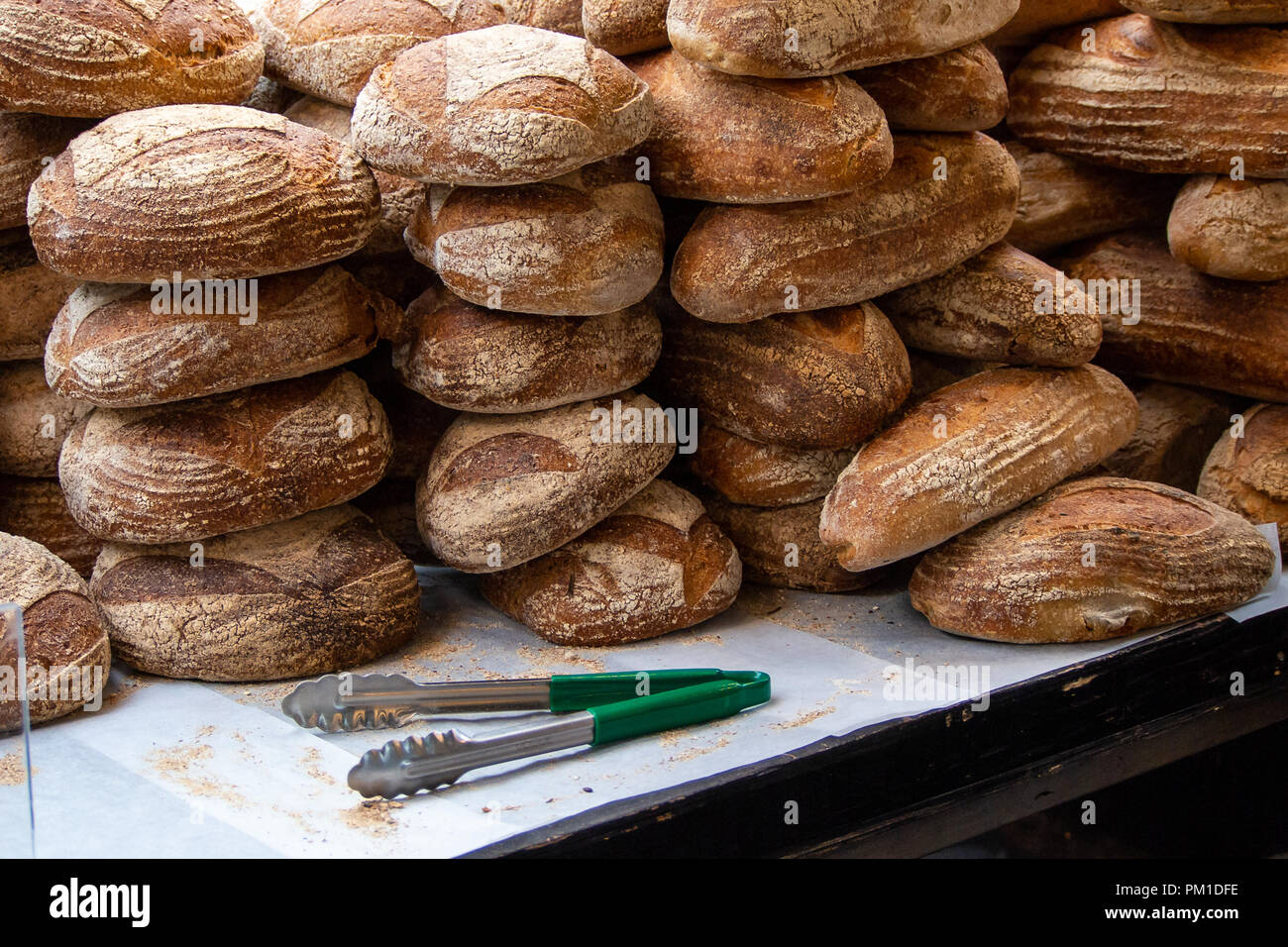 Prodotti freschi a Londra il famoso Mercato di Borough, Londra UK. Foto Stock