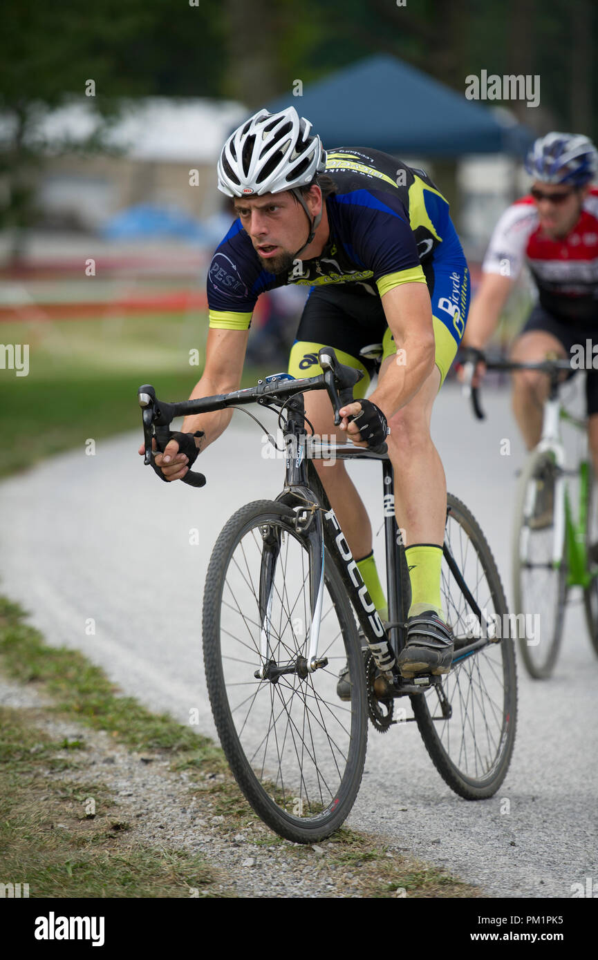 Stati Uniti - Sett08 : Racing azione al Fort Ritchie gara ciclocross, numero 1 della Sportif Cup Series a Fort Ritchie nel Maryland il Septembe Foto Stock