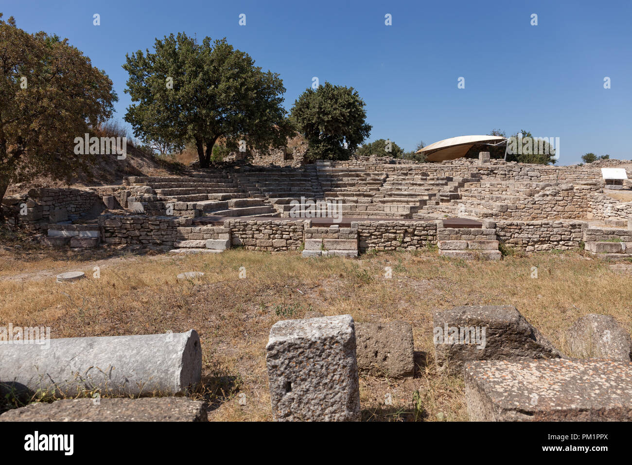 Antiche rovine Troya Foto Stock