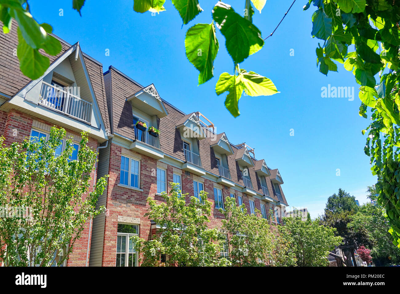 Nuova costruzione case a schiera in una elegante zona residenziale Foto Stock