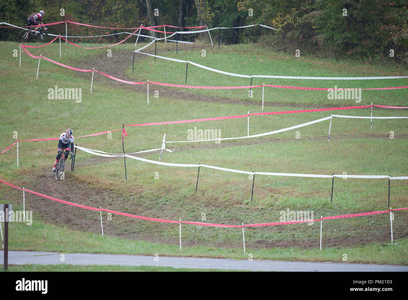 Stati Uniti - Ott 12: Racing azione al tacchino Cross ciclocross gara per il Super 8 Serie a stato Rosaryville Park, Superiore Marlboro, MD su o Foto Stock