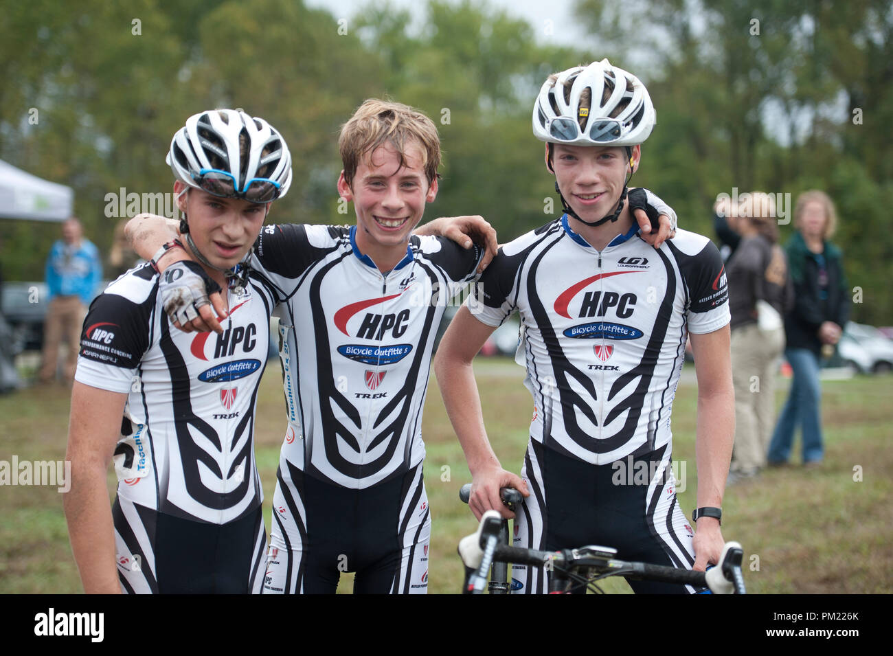 Stati Uniti - Ott 12: Racing azione al tacchino Cross ciclocross gara per il Super 8 Serie a stato Rosaryville Park, Superiore Marlboro, MD su o Foto Stock