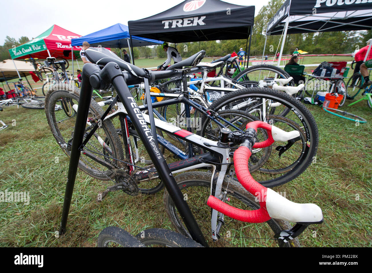 Stati Uniti - Ott 12: Racing azione al tacchino Cross ciclocross gara per il Super 8 Serie a stato Rosaryville Park, Superiore Marlboro, MD su o Foto Stock