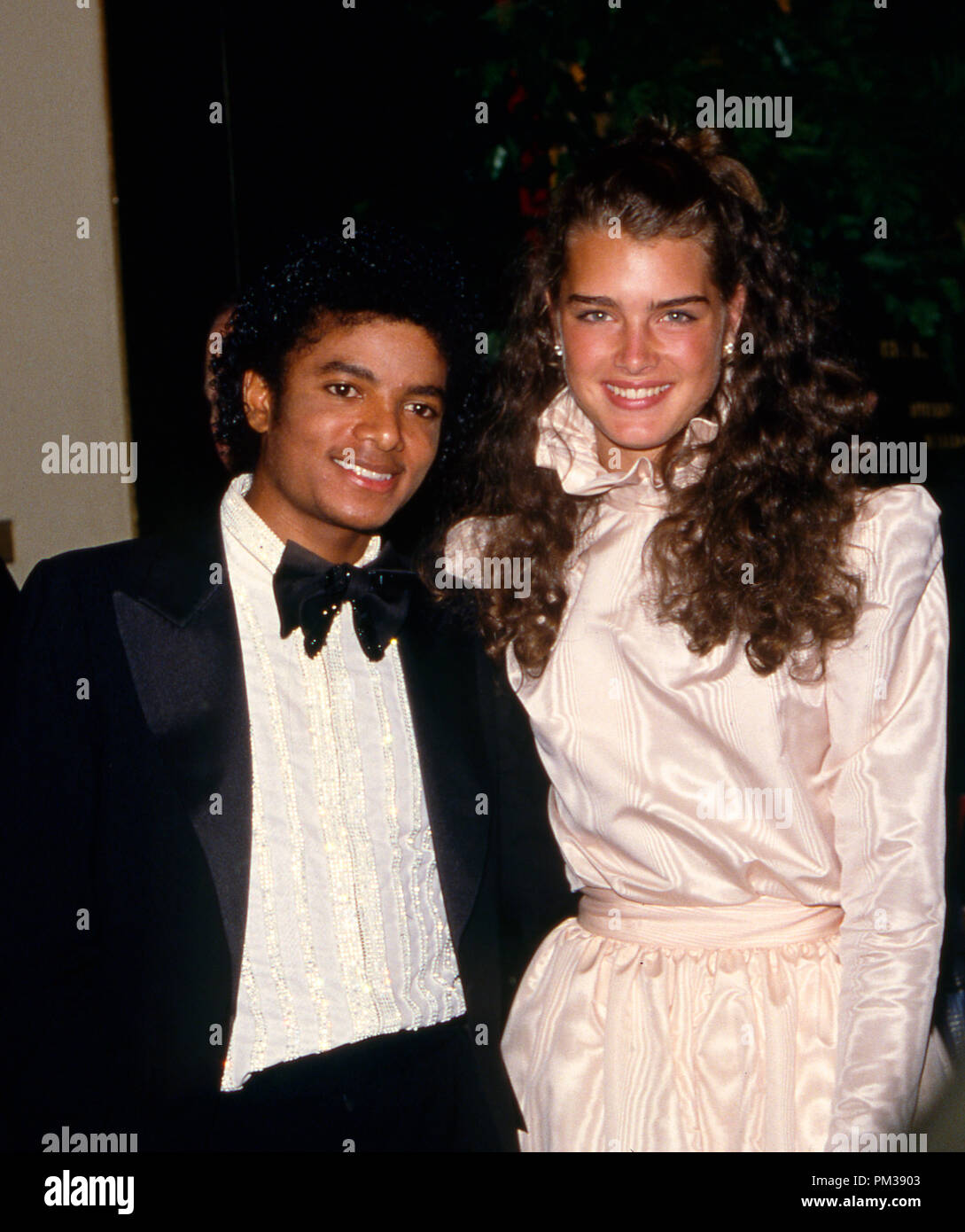 Michael Jackson e Brooke Shields della 53annuale di Academy Awards, marzo 1981. Riferimento al file # 1255 001 Foto Stock