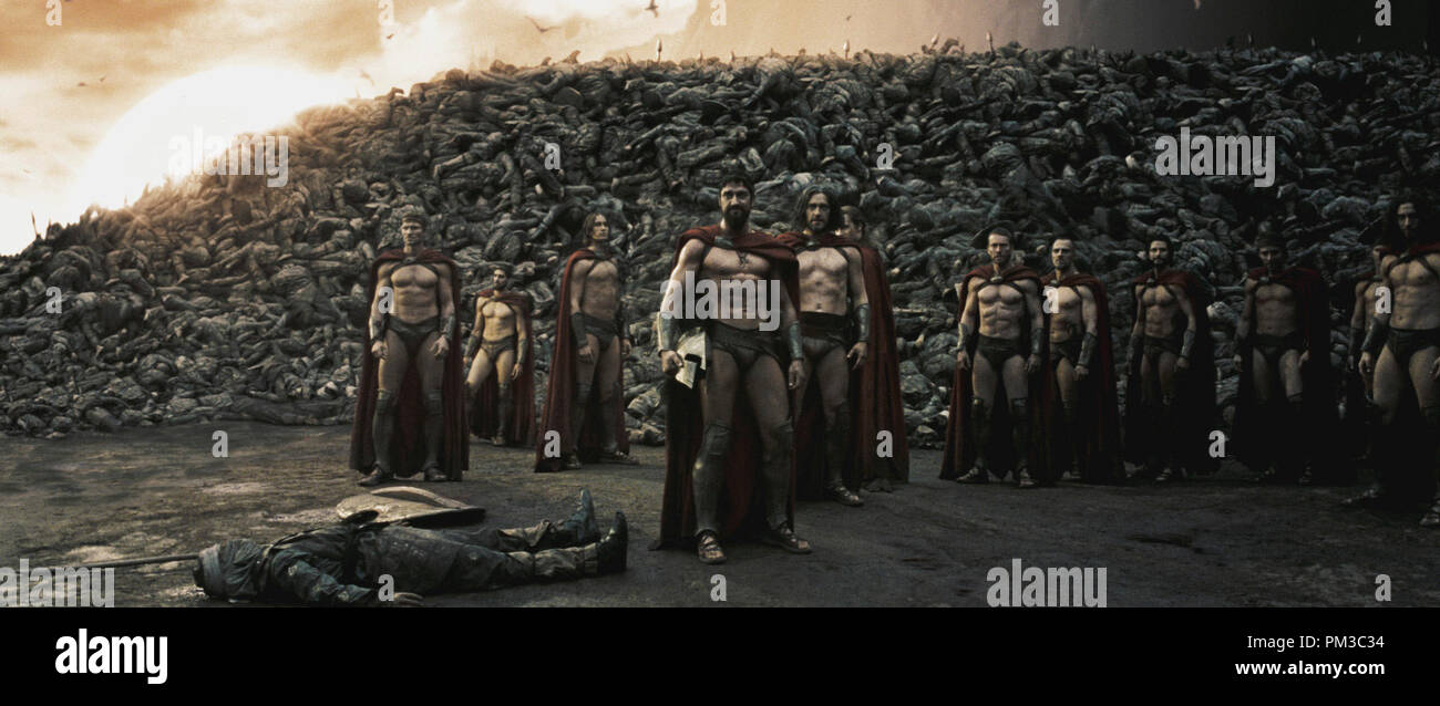 '300' Tom Sapienza, Gerard Butler, Vincent Regan © 2007 Warner Brothers Foto Stock