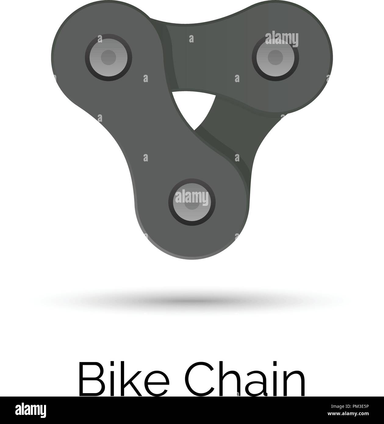 Catena di bicicletta links 3 pezzi Illustrazione Vettoriale